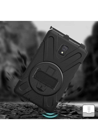 Galaxy Uyumlu  Tab Active 3 T577 Ata Defender Tablet Silikon - Siyah Arka Kapak