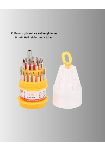 Ateşe Dayanıklı Tornavida Seti Elektronik Tamir İçin Çok Uçlu 71028826