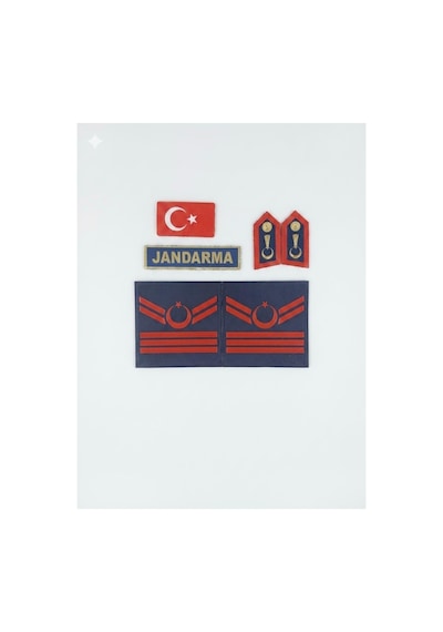 Asayiş 3 Kademe Bayrak Spolet Jandarma Yazı 4 Lü Set