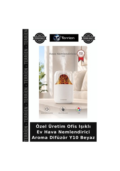 Özel Üretim Ofis Işıklı Ev Hava Nemlendirici Aroma Difüzör Y10 Beyaz
