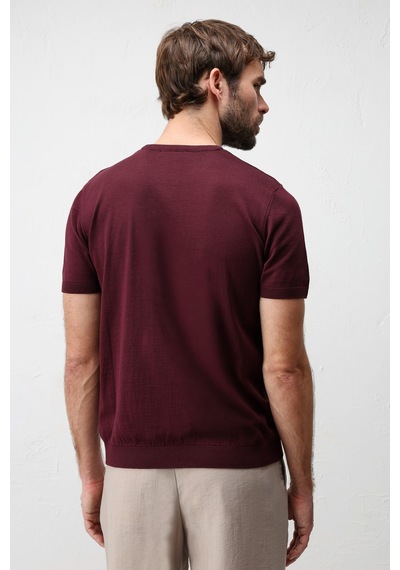 Antioch Comfort Slim Triko T-shirt Bordo