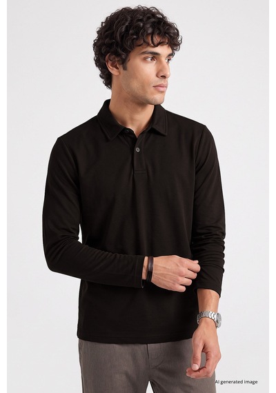 Tommy Life Acı Kahverengi Rahat Form Basic Erkek Polo Yaka T-shirt - 88512