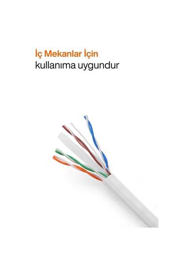 Cat6 İnternet Kablosu 23 Awg 305 Metre İç Mekan Yüksek Hızlı Ağ Kablosu