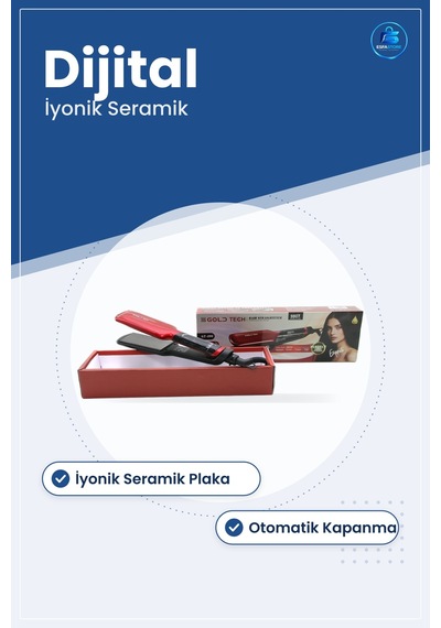 Saç Düzleştirici Dijital Ayarlanabilir İyonik Seramik Kaplı Plaka
