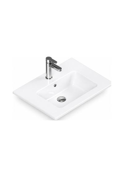 Isvea Sistema T-flat Slim İnce Formlu Lavabo 61 X 46,5 Cm Beyaz Beyaz