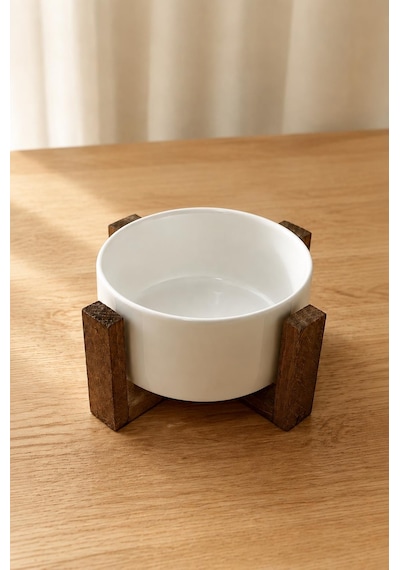 Ahşap Standlı Bowl Kase Çerezlik Sunumluk Salata Tabağı Sosluk Tek Kişilik Salata Kasesi 12 Cm