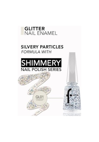 Yoğun Simli Şeffaf Oje - Glitter Nail Enamel - Gl001 Stardust-8682536049795 Diğer