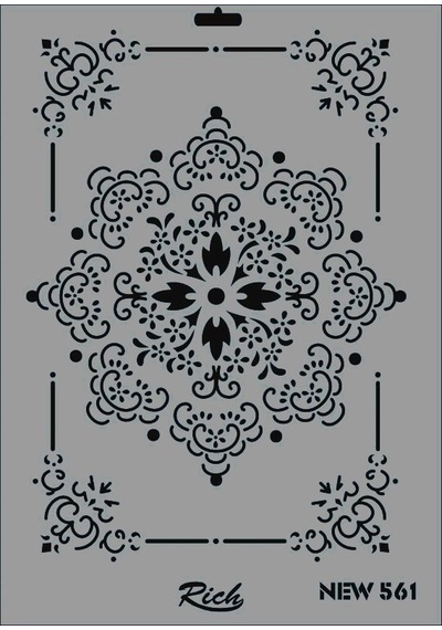 Rich Stencil Boyama Şablonu 25X35 Cm. New-561 Rich Stencil Boyama Şablonu 25X35 Cm. New-561