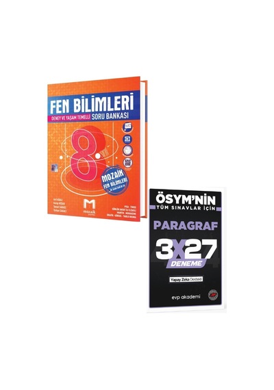 Mozaik 2027 8. Sınıf Fen Bilimleri Soru Bankası+ Evp Akademi Paragraf