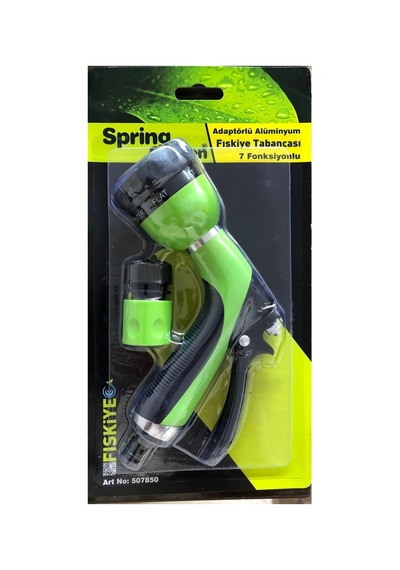 Spring Garden Fıskiye Tabancası Alüminyum 7 Fonksiyonlu Sulama Tabancası Sku: Smgstkaccd2906ae