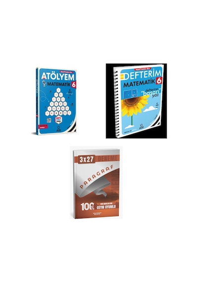 2027 Arı 6 Sınıf Matemito Güncel Matematik Atölyem Soru + Defterim Konu + Anla Kazan Paragraf Deneme 3'lü Set