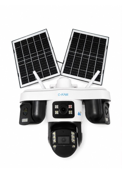 Okam 335 Premıum 4g Solar Güvenlik Kamerası Sım Kartlı 7/24 Kayıt Akıllı Takip Renkli Gece Görüşü