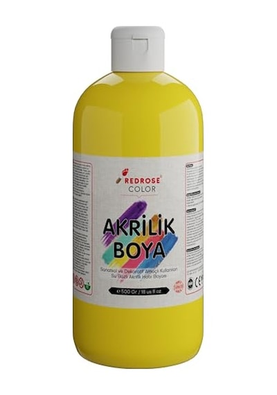 Sarı Akrilik Boya 500 Gr 0,15 L