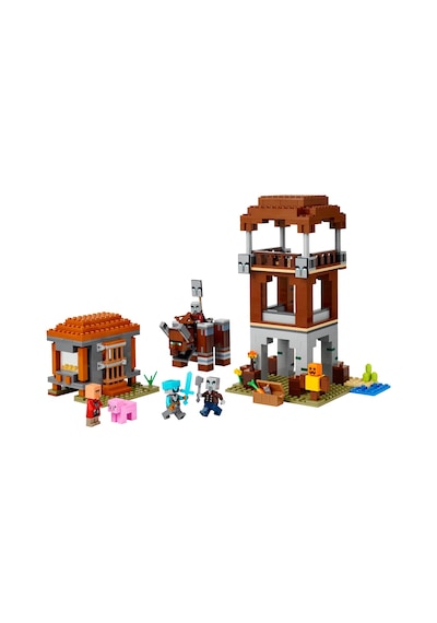 LEGO® Minecraft® Yağmacı Karakolu ve Çapulcu 21278 - 9 Yaş ve Üzeri Çocuklar için Video Oyunu Temalı Yaratıcı Oyuncak Yapım Seti (665P)