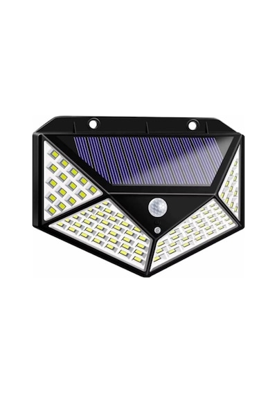 Solar Hareket Sensörlü Duvar Lambası 100 Led