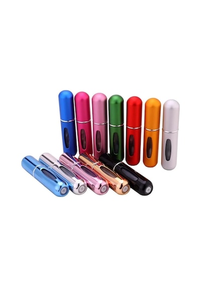 4 Adet Pratik Doldurulabilir Mini Cep Parfüm Şişesi Alüminyum 5ml , Yedek Cep Parfüm Şişesi Aparatı, Seyahat Tipi Doldurulabilir Mini Sprey Şişe