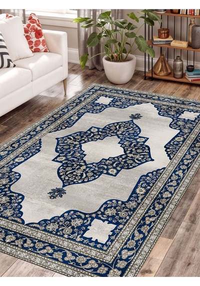 Dijital Baskılı Yıkanabilir Kaymaz Taban Salon Ve Oturma Odası Halısı 1077h 001
