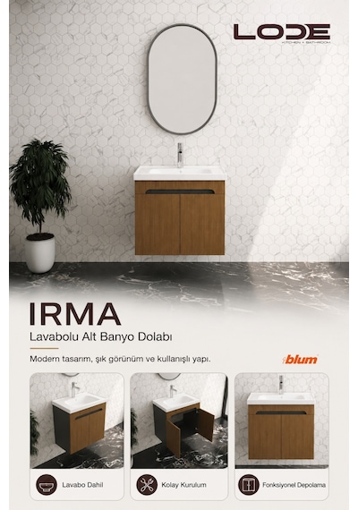 Lode Bath Irma Serisi Lavabolu Alt Banyo Dolabı, Kapaklı Banyo Alt Dolabı,seramik Lavabo Dahil 60 Cm Milolegna Lode Bath Irma Serisi Lavabolu Alt Banyo Dolabı, Kapaklı Banyo Alt Dolabı,seramik Lavabo Dahil 60 Cm Milolegna