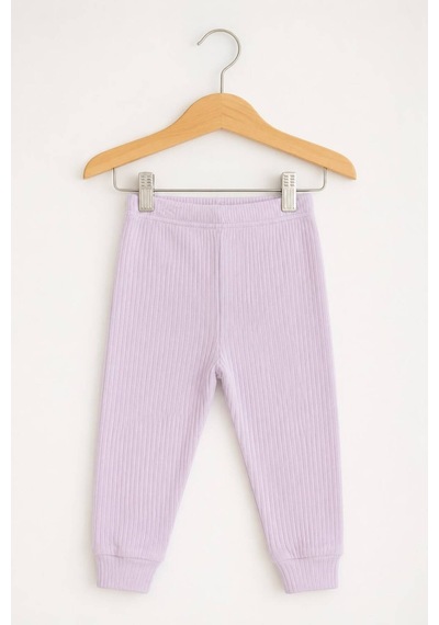 H&c Coolboy H&c Bebek Patiksiz Alt Pantolon %100 Pamuk Esnek Fitilli Ribana 0-36 Ay Lila