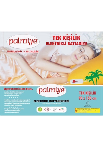 Palmiye Tek Kişilik Elektrikli Battaniye 90x150 Cm