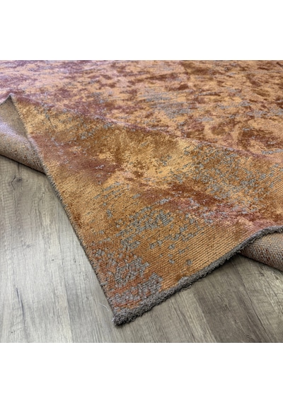 Hoom Rugs Arkaik Plz 11 Kızıl Hardal Etnik Renkli Vintage Makine Halısı Kızıl Kiremit