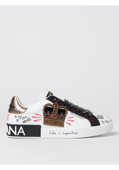 Dolce & Gabbana Portofino Sneakers In Leather Çok Renkli