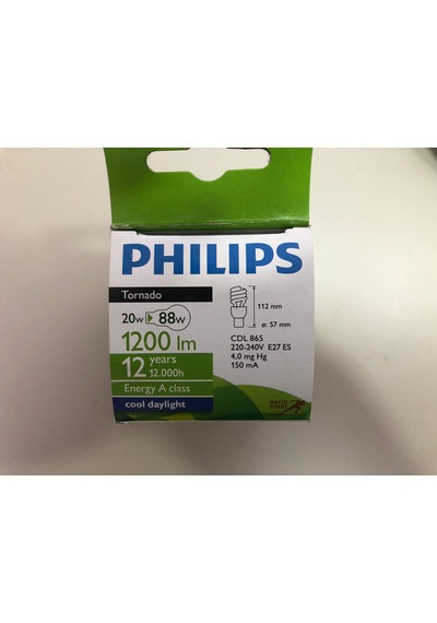 3 Adet Phılıps 20w 88w 1200 Lümen 6500 Kelvin Beyaz Tasarruflu Lamba Xs Small 12.000 Saat
