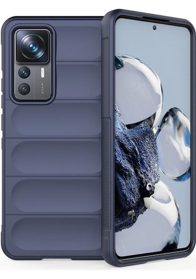 Xiaomi 12T Uyumlu Silikon Kılıf - Kamera Korumalı Esnek Yeni Nesil Airbag Kapak - Lacivert