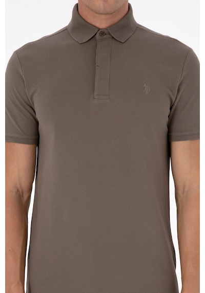 U.s. Polo Assn. Erkek Vizon Tişört Basic 50306015-vr052 Vizon