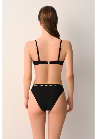Suwen Spark Aksesuar Detaylı Straplez Bikini Üst Sb26144012012 Siyah