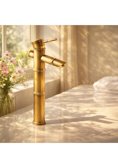 Lüks Banyo Lavabo Bataryası Pirinç Gövde Çanak Lavabo Uyumlu Modern Tasarım Musluk Antik Eskitme