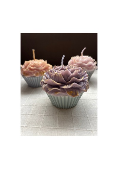 Cupcake Mum 120gr Organik Soya Eflatun Simli