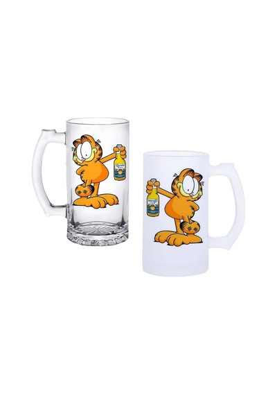 Garfield Buzlu Ya Buzsuz Seçenekleriyle Bira Bardağı