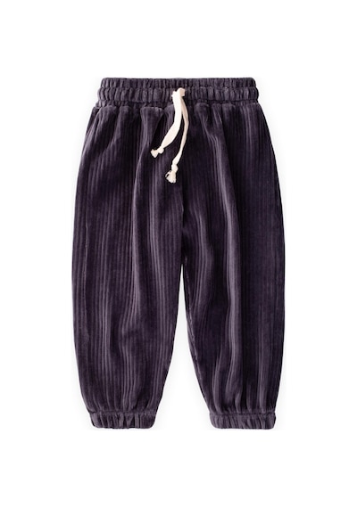 Cigit Fitilli Kadife Jogger Pantolon 1-10 Yaş Füme Füme
