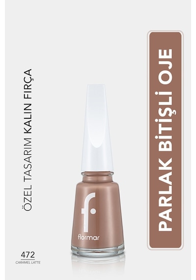 Flormar Sedefli Parlak Oje (TEN RENGİ) - Nail Enamel - 472 Caramel Latte - 8682536036221