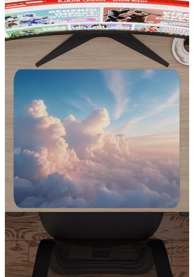 Bulutlar Kaymaz Dikişli Kauçuk Oyuncu Mousepad V2 - 48x40 Xl Gaming Mouse Pad Fare Altlığı