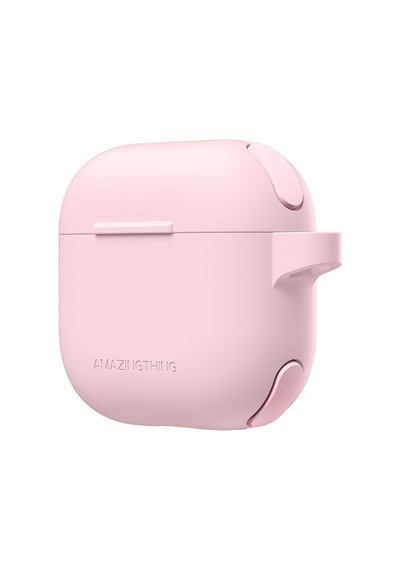 Apple Uyumlu AirPods 4 Kılıf Amazingthing Airbag Köşe Tasarımlı Omni Serisi Silikon Kılıf Pembe