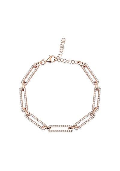 Bakla Gümüş Bileklik Zirkon Taşlı Rose (528167233)
