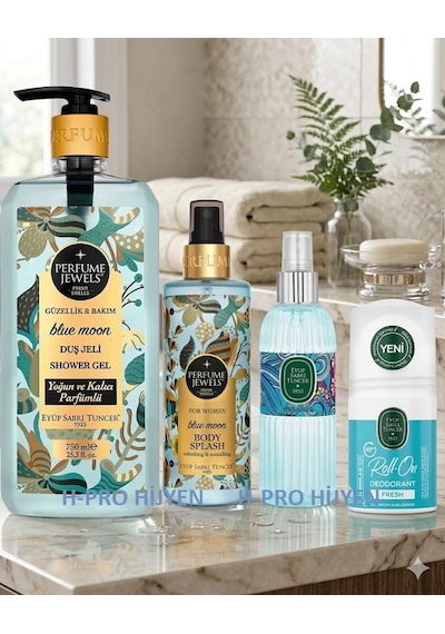 Eyüp Sabri Tuncer Blue Moon Serisi, Vücut Spreyi, Duş Jeli, Kolonya Ve Roll On, H-pro Hijyen Bergamot