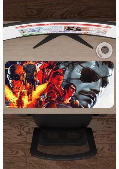 Metal Gear Solid Kaymaz Dikişli Kauçuk Oyuncu Mousepad V3 - 70x30 Xl Gaming Mouse Pad Fare Altlığı