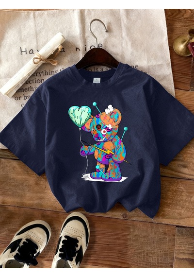 Noıssey Urban Pop Graphic Kadın Tişört Koleksiyonukod 5473 Lacivert
