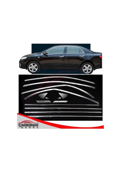 Toyota Corolla Uyumlu 2008-2012 Cam Çıtası   Nıkelaj