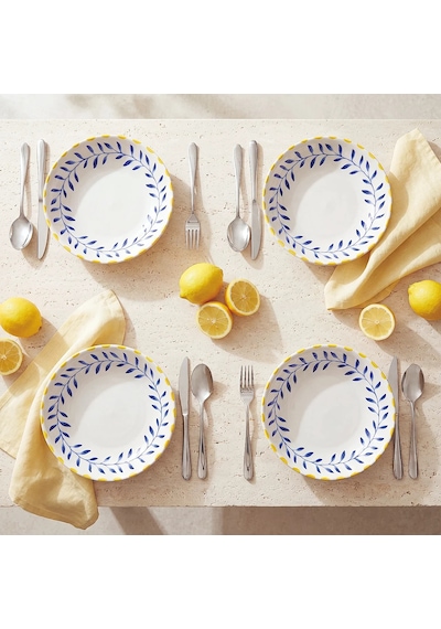 Güral Limon 20 Cm 4lü Porselen Çukur Tabak Seti Diğer