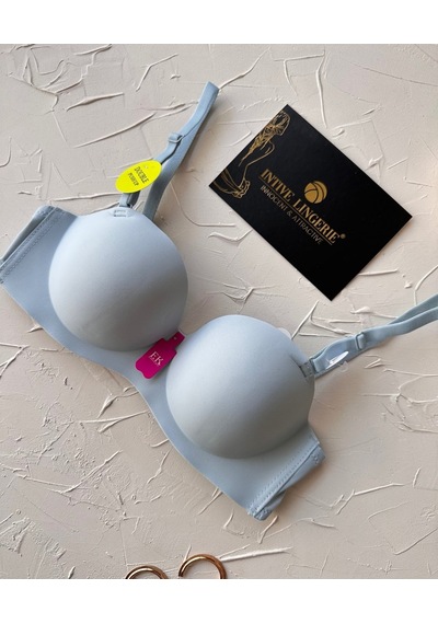 Violet Dikişsiz Lazer Kesim Double Push-up Balensiz İz Belli Etme Bebe Mavisi