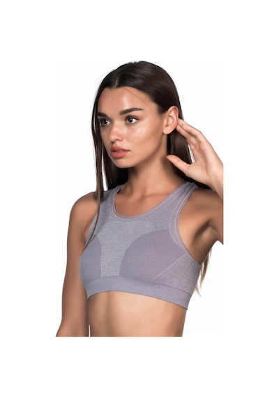 Gri Mı Emay 4026 Double Sporcu Büstiyer Gri