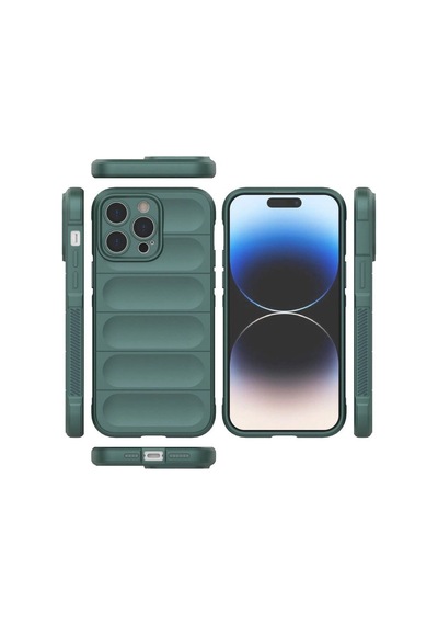 Apple İphone 14 Pro Kılıf Optimum Silikon - Koyu Yeşil