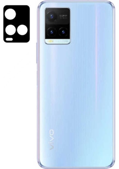 Vivo Y32 3D Kamera Lens Koruma Camı Siyah