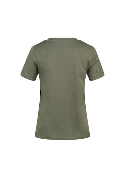 2as Alone Baskılı V Yaka Kadın T-shirt 404 Haki