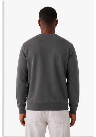 Bad Bear Valor Crewneck Man Asphalt Sweatshırt 26.02.12.046-c118 Gri