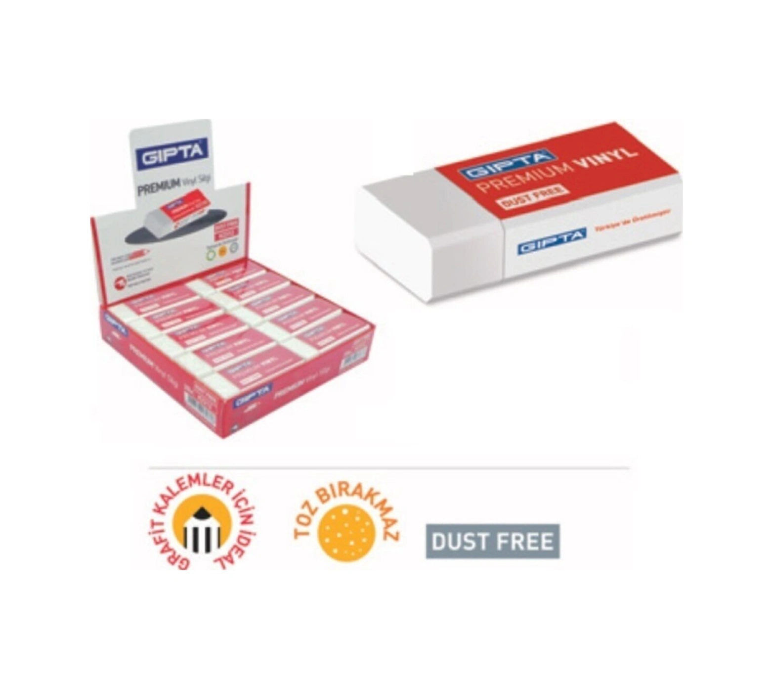 Silgi Vinyl Dust Free Beyaz 20 Li Paket K2312